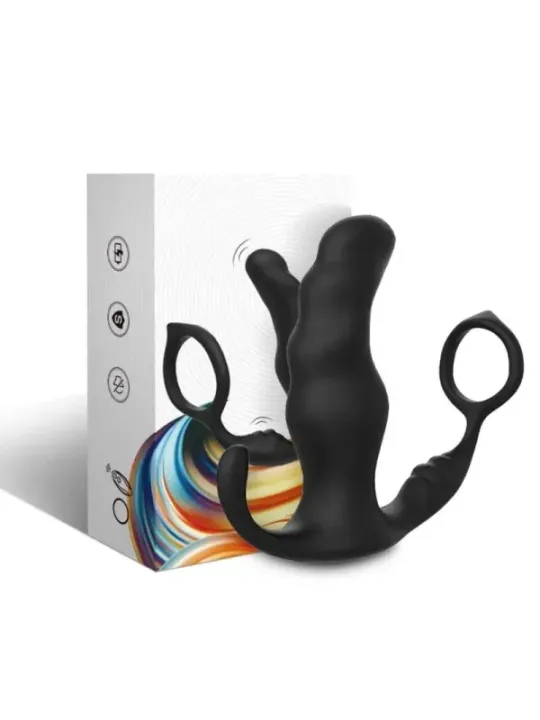 Armony - Vibratore Anale Prostata Knight E Telecomando Anello Nero - ARMONY ANAL - Vibratori Anali | erosidea.com