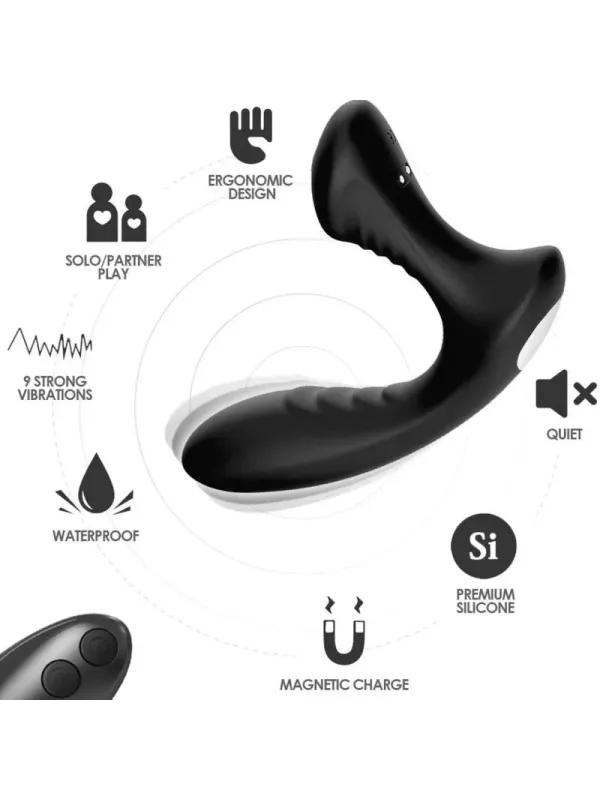 Armony - Vibratore Storm Prostata Anale E Telecomando Plug Nero - ARMONY ANAL - Vibratori Anali | erosidea.com