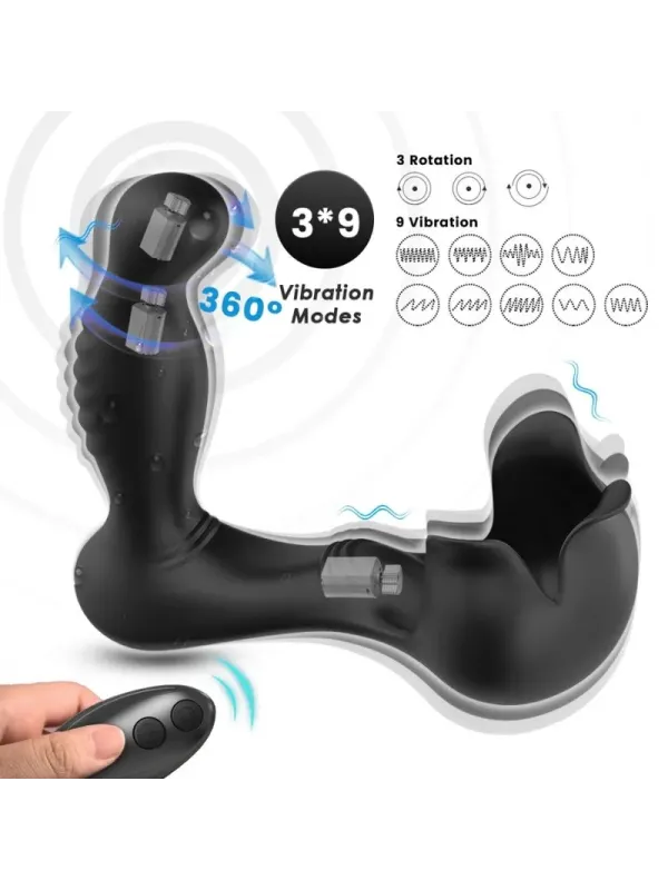 Armony - Vibratore Surround Anale E Stimolatore Testicolo Telecomando Nero - ARMONY FOR HIM - Vibratori Anali | erosidea.com