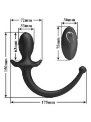 Mr Play - Vibratore Anale E Perineo Con Telecomando Wireless Nero - MR PLAY - Vibratori Anali | erosidea.com