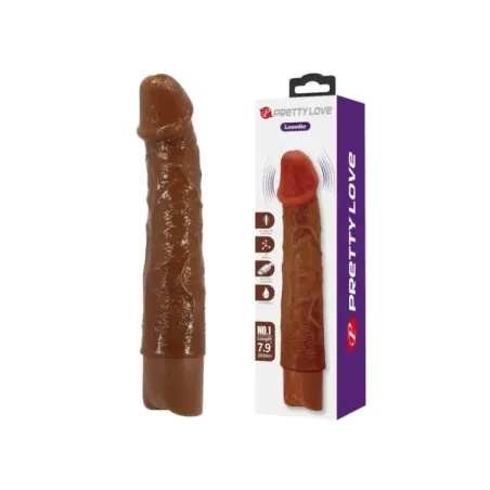 Pretty Love - Leonardo Vibratore Realistico 20 Cm 4 Cm Marrone - DILDOS - Vibratori Anali | erosidea.com