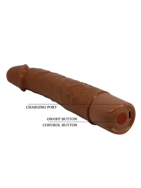 Pretty Love - Leonardo Vibratore Realistico 20 Cm 4 Cm Marrone - DILDOS - Vibratori Anali | erosidea.com