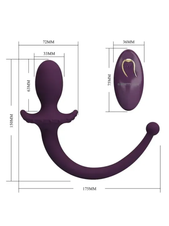 Pretty Love - Lioea Vibrante Anale Con Coda 12 Funzioni Telecomando Viola - ANAL TOYS - Vibratori Anali | erosidea.com