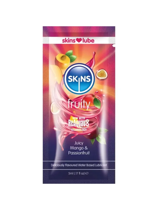 Skins - Lubrificante Fruttato A Base D'acqua Mango E Frutto Della Passione Monodose 5 Ml - SKINS - Monodose e Pocket | erosidea.com