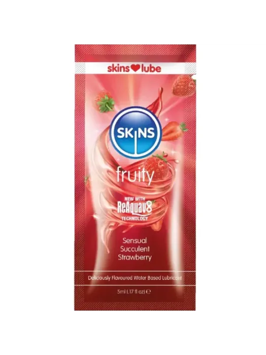 Skins - Lubrificante Fruttato A Base D'acqua Fragola Monodose 5 Ml - SKINS - Monodose e Pocket | erosidea.com