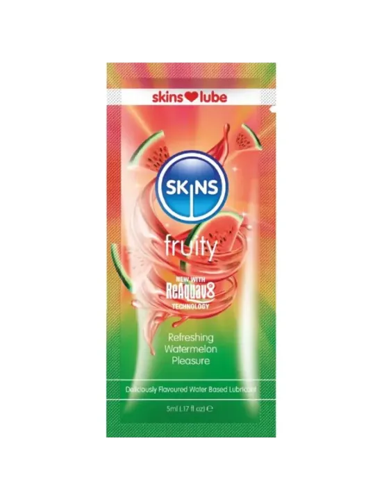 Skins - Lubrificante Fruttato A Base D'acqua Anguria Monodose 5 Ml - SKINS - Monodose e Pocket | erosidea.com