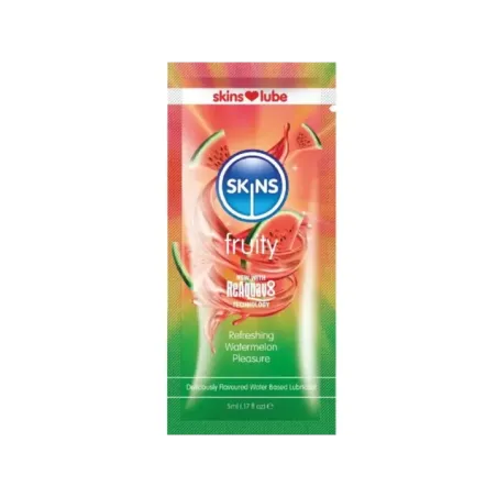 Skins - Lubrificante Fruttato A Base D'acqua Anguria Monodose 5 Ml - SKINS - Monodose e Pocket | erosidea.com
