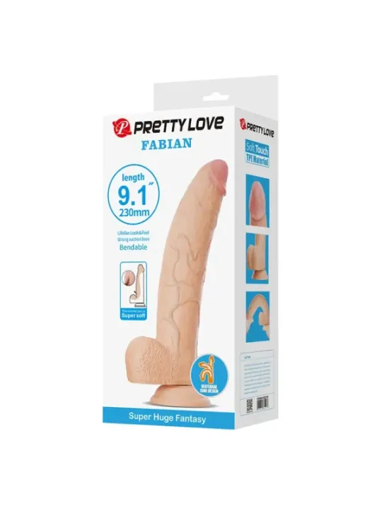 Pretty Love - Fabian Dildo Flessibile Con Ventosa - DILDOS - Dildo | erosidea.com