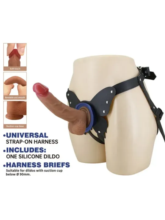 Pretty Love - Imbracatura Strap-On Yeti Con Dildo A Ventosa - HARNESS COLLECTION - Dildo | erosidea.com