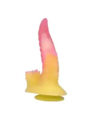 Power Monsters - Dildo Fantasy Mostro Ondulato Con Ventosa 225 Cm 55 Cm Rosa E Giallo - POWER MONSTERS - Dildo | erosidea.com