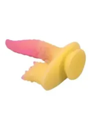Power Monsters - Dildo Fantasy Mostro Ondulato Con Ventosa 225 Cm 55 Cm Rosa E Giallo - POWER MONSTERS - Dildo | erosidea.com