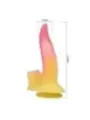 Power Monsters - Dildo Fantasy Mostro Ondulato Con Ventosa 225 Cm 55 Cm Rosa E Giallo - POWER MONSTERS - Dildo | erosidea.com