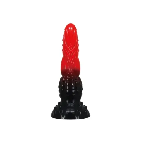 Power Monsters - Dildo Fantasy Drago Di Fuoco Con Ventosa 245 Cm 58 Cm Rosso E Nero - POWER MONSTERS - Dildo | erosidea.com