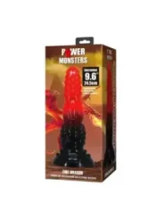 Power Monsters - Dildo Fantasy Drago Di Fuoco Con Ventosa 245 Cm 58 Cm Rosso E Nero - POWER MONSTERS - Dildo | erosidea.com