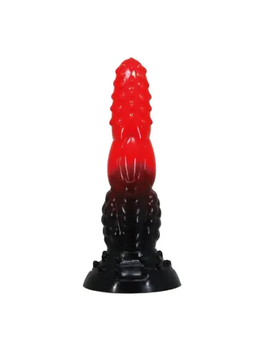 Power Monsters - Dildo Fantasy Drago Di Fuoco Con Ventosa 245 Cm 58 Cm Rosso E Nero - POWER MONSTERS - Dildo | erosidea.com