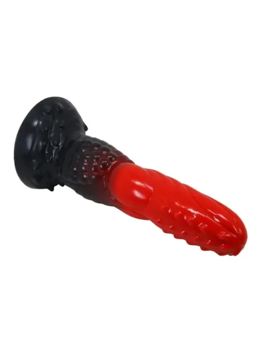 Power Monsters - Dildo Fantasy Drago Di Fuoco Con Ventosa 245 Cm 58 Cm Rosso E Nero - POWER MONSTERS - Dildo | erosidea.com