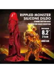 Power Monsters - Dildo Fantasy Minotauro Con Ventosa 21 Cm 5 Cm Rosso E Nero - POWER MONSTERS - Dildo | erosidea.com
