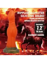 Power Monsters - Blazeheart Charger Fantasy Dildo In Silicone 185 Cm 45 Cm - POWER MONSTERS - Dildo | erosidea.com