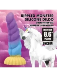 Power Monsters - Unicorno Tricolore Fantasy Dildo In Silicone 22 Cm 5 Cm - POWER MONSTERS - Dildo | erosidea.com