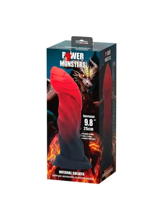 Power Monsters - Dildo In Silicone Bigoliath Bicolore Fantasy 25 Cm 6 Cm - POWER MONSTERS - Dildo | erosidea.com