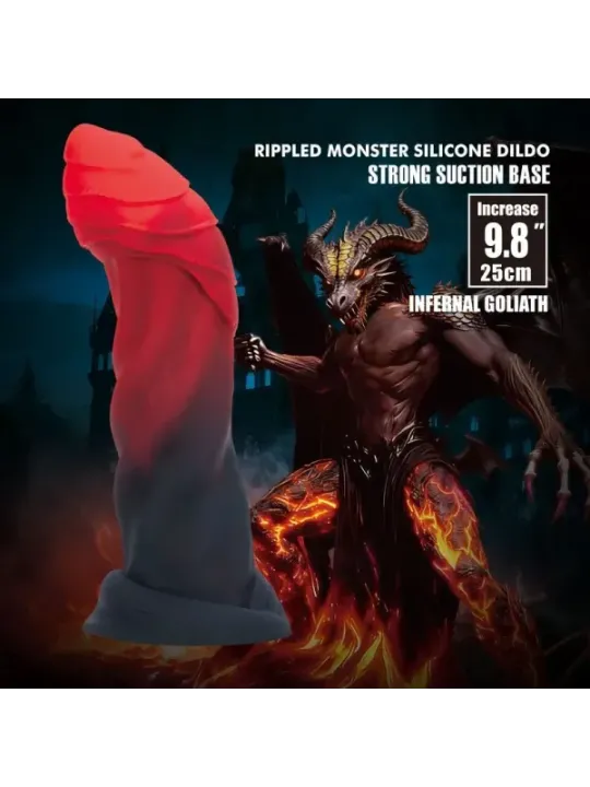 Power Monsters - Dildo In Silicone Bigoliath Bicolore Fantasy 25 Cm 6 Cm - POWER MONSTERS - Dildo | erosidea.com