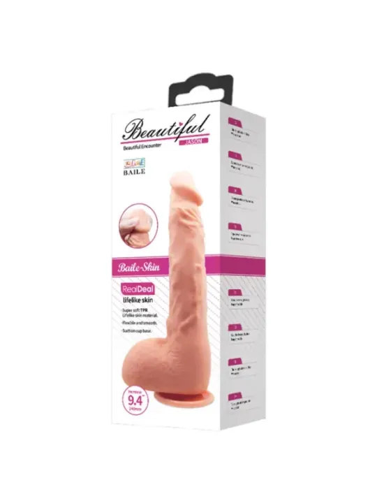 Baile - Dildo Realistico Jason Naturale 24 Cm - BAILE VIBRATORS - Dildo | erosidea.com