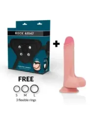 Rockarmy - Imbracatura + Silicone Liquido Premium Mustang Realistico 18 Cm -O- 4.14 Cm - ROCK ARMY - Dildo | erosidea.com