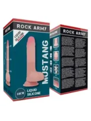 Rockarmy - Imbracatura + Silicone Liquido Premium Mustang Realistico 18 Cm -O- 4.14 Cm - ROCK ARMY - Dildo | erosidea.com