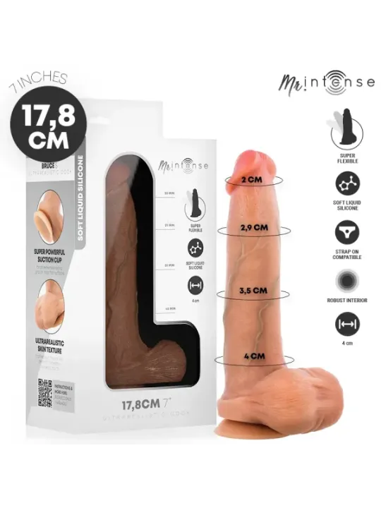 Mr Intense - Dildo In Silicone Di Bruce S Con Testicoli 17.8 cm x 4 Cm - MR. INTENSE DILDOS - Dildo | erosidea.com