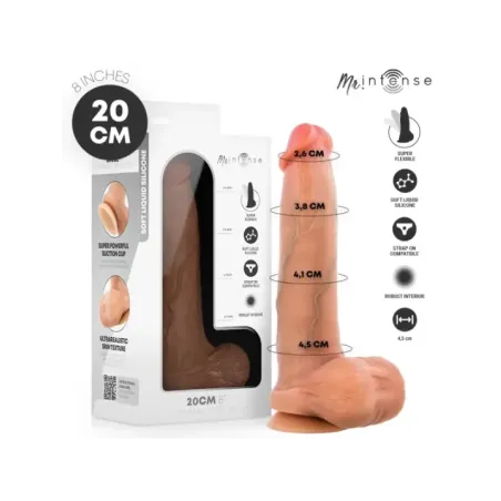 Mr Intense - Bruce M Dildo In Silicone Con Testicoli 20 cm x 4.5 cm - MR. INTENSE DILDOS - Dildo | erosidea.com