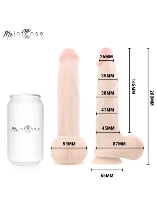 Mr Intense - Bruce M Dildo In Silicone Con Testicoli 20 cm x 4.5 cm - MR. INTENSE DILDOS - Dildo | erosidea.com