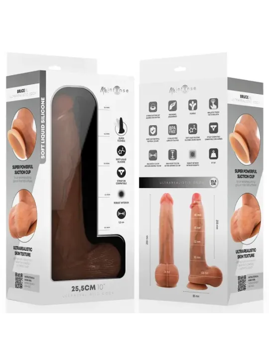 Mr Intense - Bruce Xl Dildo In Silicone Con Testicoli 25.5 cm x 5.5 cm - MR. INTENSE DILDOS - Dildo | erosidea.com
