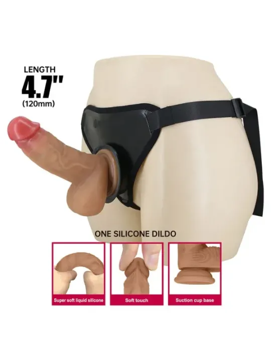 Pretty Love - Imbracatura Universale Con Dildo Realistico - HARNESS COLLECTION - Dildo | erosidea.com