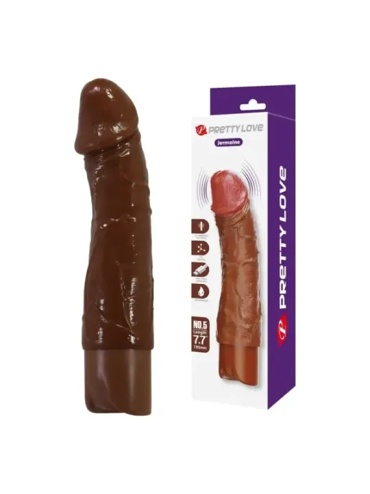 Pretty Love - Donald Vibratore Realistico 195 Cm 4 Cm Marrone - DILDOS - Dildo | erosidea.com