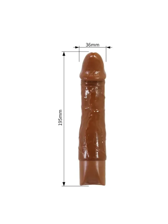 Pretty Love - Donald Vibratore Realistico 195 Cm 4 Cm Marrone - DILDOS - Dildo | erosidea.com