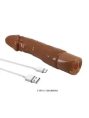 Pretty Love - Donald Vibratore Realistico 195 Cm 4 Cm Marrone - DILDOS - Dildo | erosidea.com