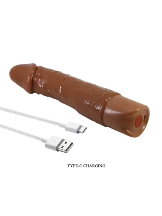 Pretty Love - Donald Vibratore Realistico 195 Cm 4 Cm Marrone - DILDOS - Dildo | erosidea.com