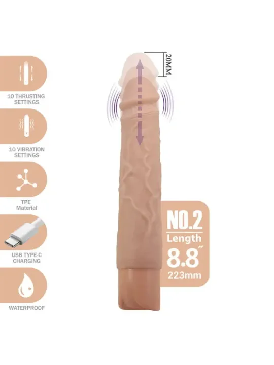 Pretty Love - Kessler Dildo Vibrante Realistico 10 Modalita Di Vibrazione E Rotazione 22 Cm Naturale - DILDOS - Dildo | erosidea.com