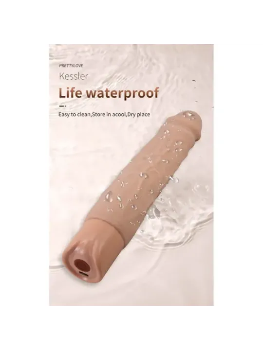 Pretty Love - Kessler Dildo Vibrante Realistico 10 Modalita Di Vibrazione E Rotazione 22 Cm Naturale - DILDOS - Dildo | erosidea.com
