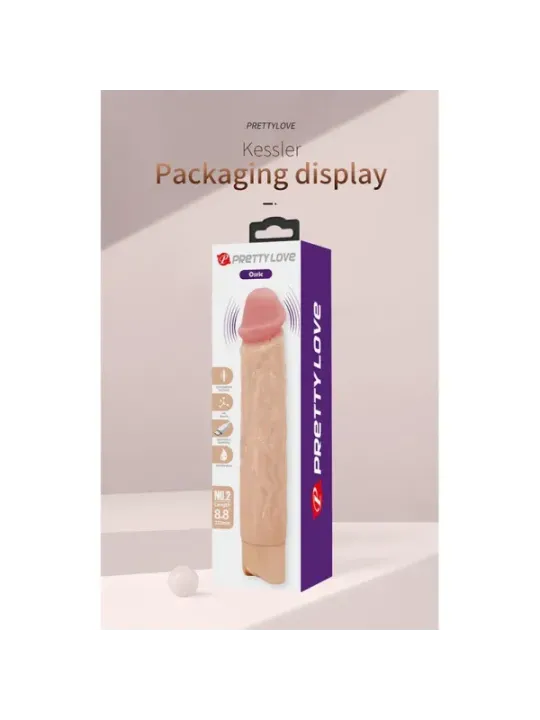 Pretty Love - Kessler Dildo Vibrante Realistico 10 Modalita Di Vibrazione E Rotazione 22 Cm Naturale - DILDOS - Dildo | erosidea.com