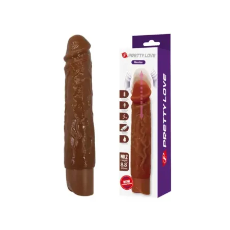 Pretty Love - Kessler Dildo Vibrante Realistico 10 Modalita Di Vibrazione E Rotazione 22 Cm Marrone - DILDOS - Dildo | erosidea.com