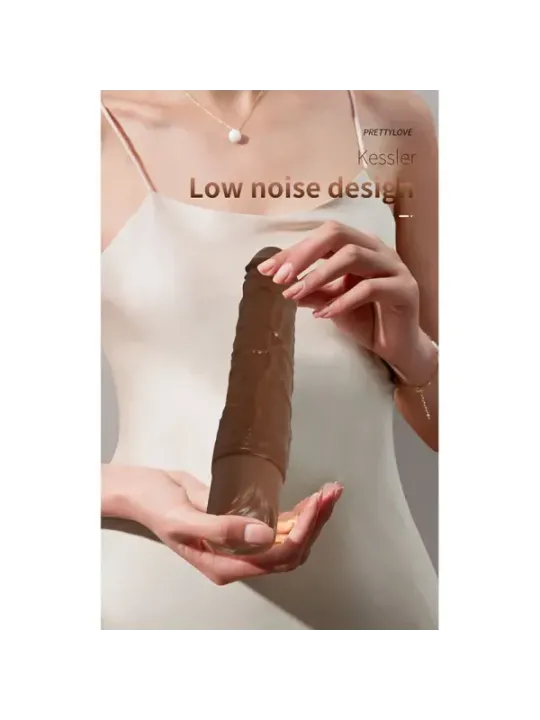 Pretty Love - Kessler Dildo Vibrante Realistico 10 Modalita Di Vibrazione E Rotazione 22 Cm Marrone - DILDOS - Dildo | erosidea.com