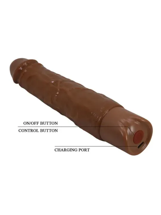Pretty Love - Kessler Dildo Vibrante Realistico 10 Modalita Di Vibrazione E Rotazione 22 Cm Marrone - DILDOS - Dildo | erosidea.com