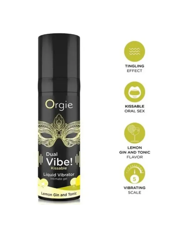 Orgie - Doppia Vibrazione! Liquido Vibrante Al Limone Gin E Tonico 15 Ml - ORGIE - Vibratori Liquidi | erosidea.com
