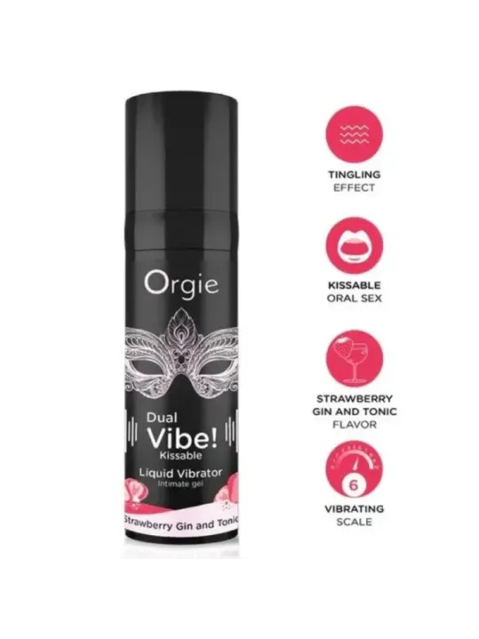 Orgie - Doppia Vibrazione! Liquido Vibrante Al Gusto Di Gin Alla Fragola E Tonico 15 Ml - ORGIE - Vibratori Liquidi | erosidea.com