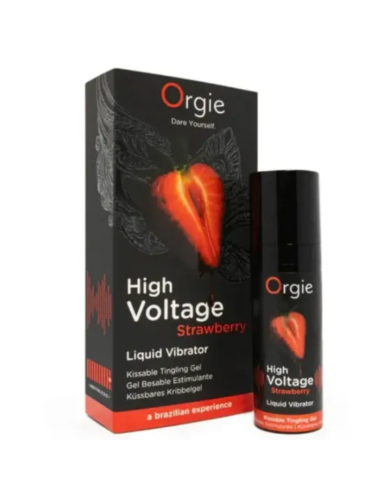 Orgie - Vibratore Liquido Ad Alta Tensione Al Gusto Di Fragola Extra Forte E Baciabecille 15 Ml - ORGIE - Vibratori Liquidi | erosidea.com