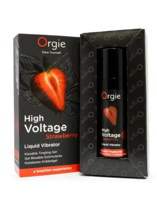 Orgie - Vibratore Liquido Ad Alta Tensione Al Gusto Di Fragola Extra Forte E Baciabecille 15 Ml - ORGIE - Vibratori Liquidi | erosidea.com
