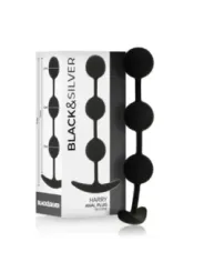 Black&Silver - Rosario Anale Harry 3 Sfere In Silicone 14 Cm - BLACK&SILVER - Ovetti Palline Sfere | erosidea.com