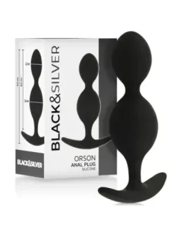 Black&Silver - Orson Plug In Silicone 2 Onde Anal 9 Cm