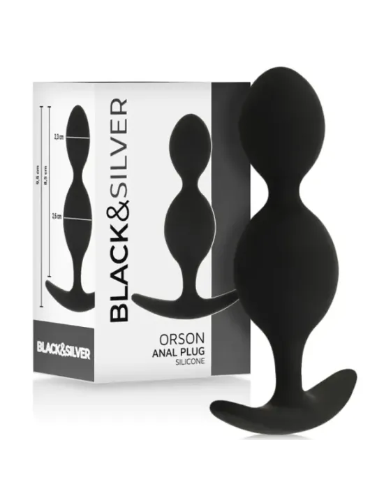 Black&Silver - Orson Plug In Silicone 2 Onde Anal 9 Cm - BLACK&SILVER - Ovetti Palline Sfere | erosidea.com